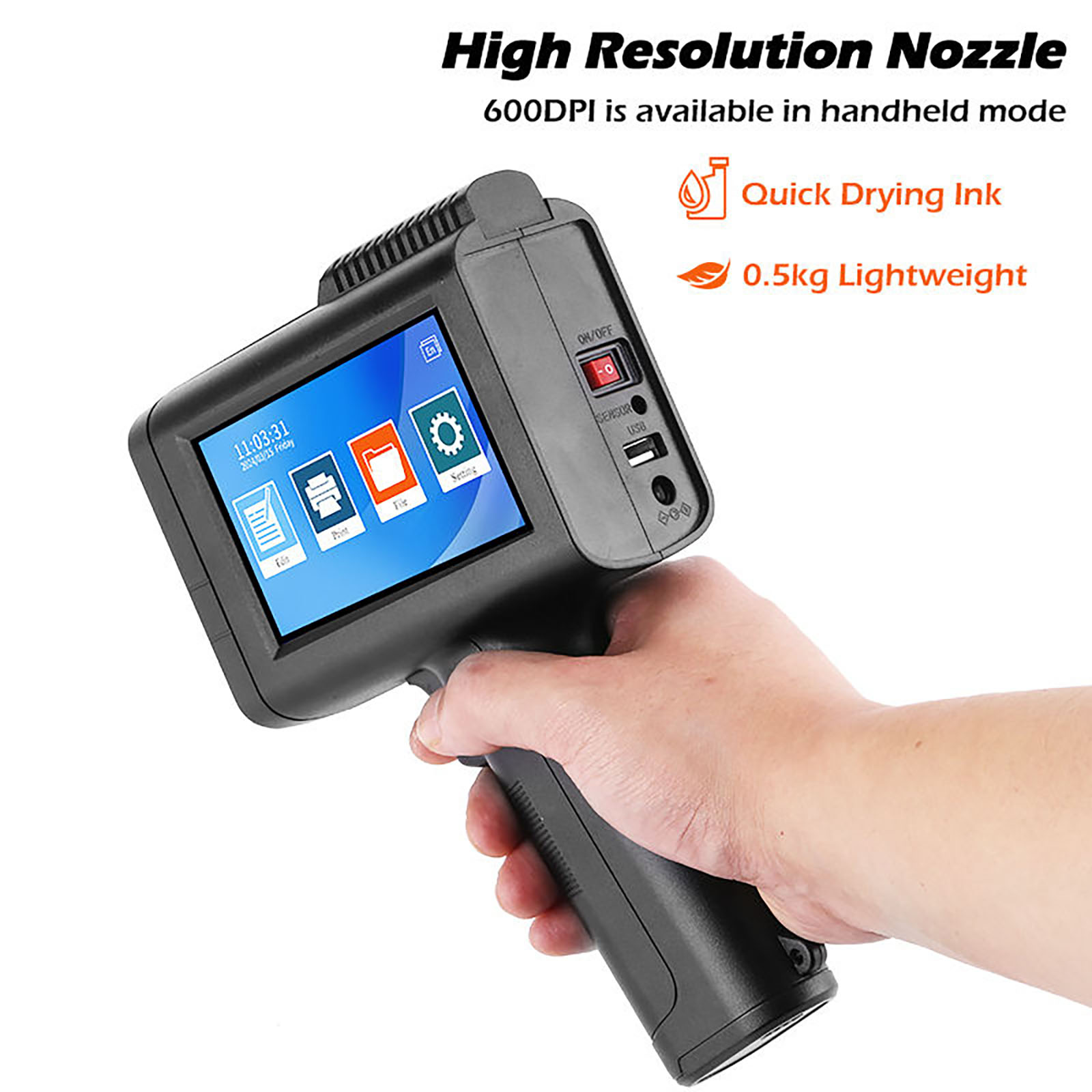 ZM-C13 12.7mm Handheld Inkjet  - Barcode Printer ulasan dan harga
