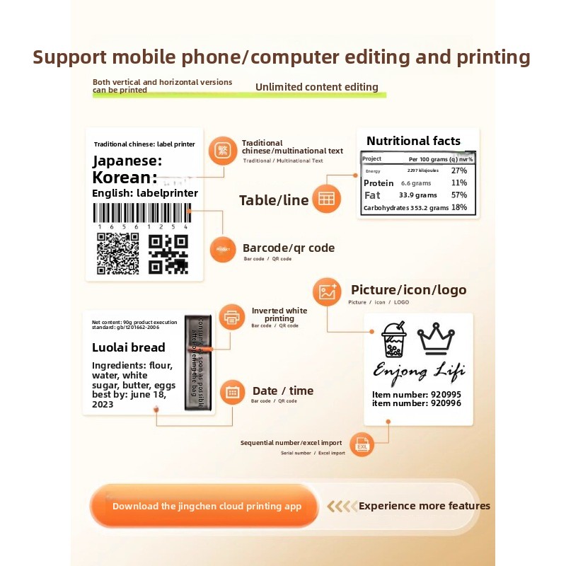 B3S Commercial Food Portable B - Barcode Printer ulasan dan harga